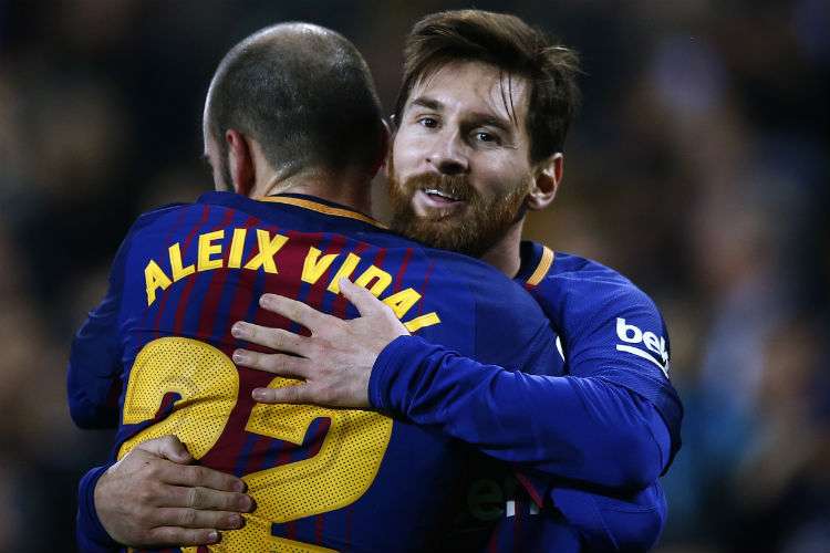 Lionel Messi anotó uno de los goles del Barcelona. Foto: AP