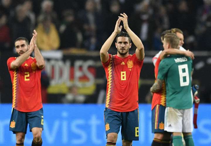 España y Alemania empataron 1-1, en un partido lleno de emociones. Foto AP