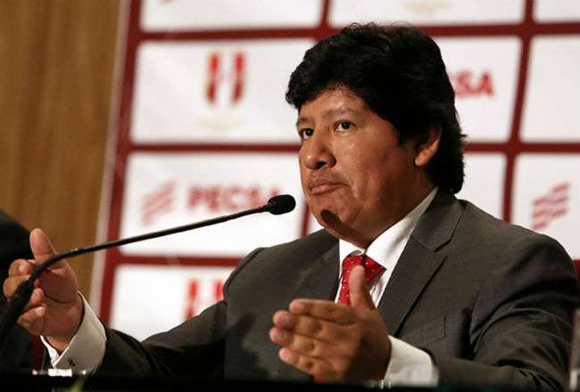 El presidente de la Federación Peruana de Fútbol, Edwin Oviedo.