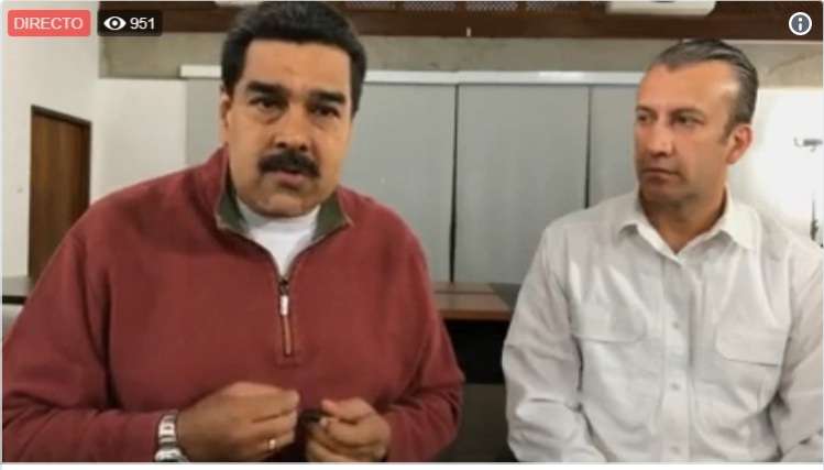 El presidente Maduro hizo una transmisión en Facebook Live. 