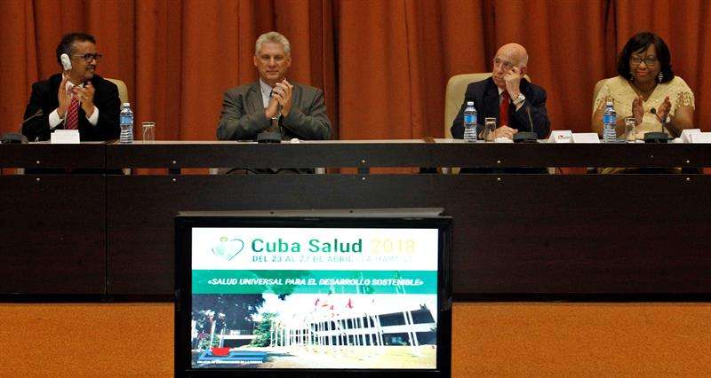 Presidente de Cuba en primer acto gubernamental. Foto/EFE