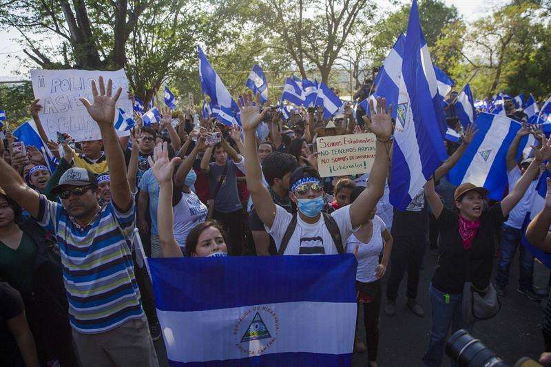 Protestas en Nicaragua. Foto/EFE