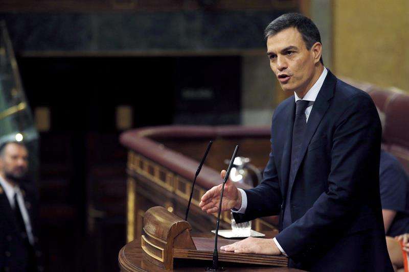 El socialista Pedro Sánchez fue elegido hoy nuevo presidente del Gobierno de España. EFE