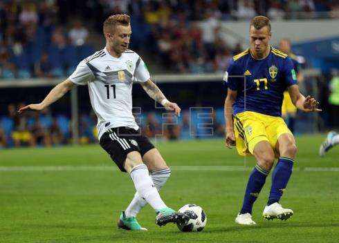 La selección de Alemania le ganó 2-1 a Suecia. Foto: EFE