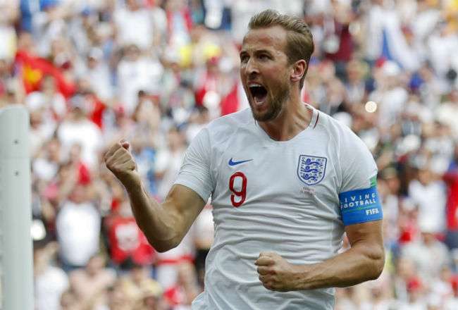 El jugador de Inglaterra Harry Kane. Foto:AP