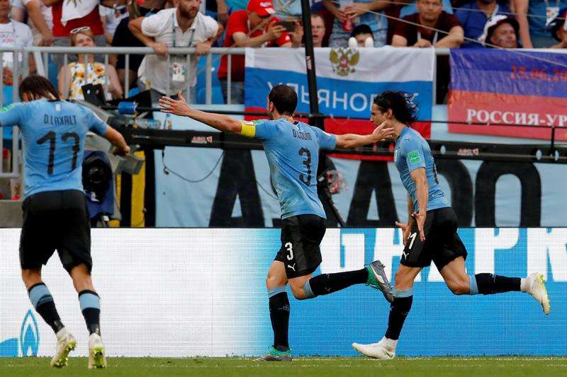La selección uruguaya ha tenido el mejor arranque mundialista. Foto EFE
