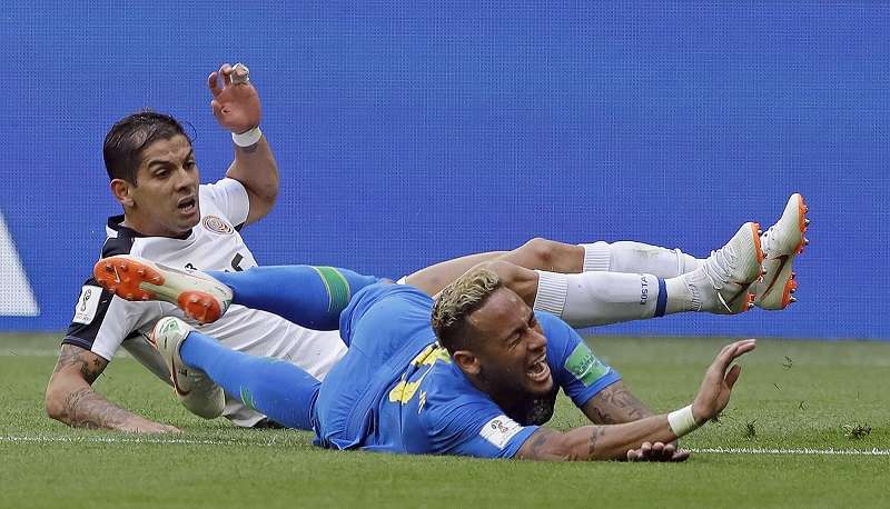 Neymar será recordado en el Mundial de Rusia 2018 por sus impresionantes actuaciones por las faltas que recibía. Foto EFE
