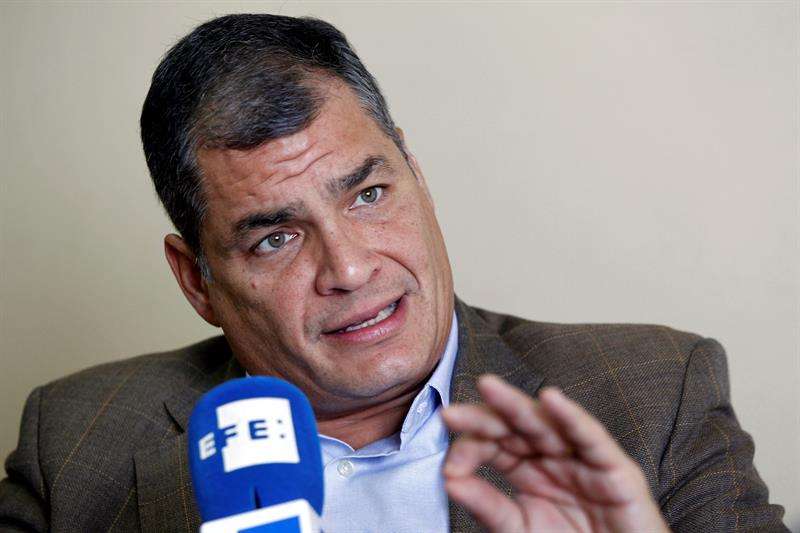 En la imagen un registro del expresidente de Ecuador Rafael Correa. EFE/Archivo