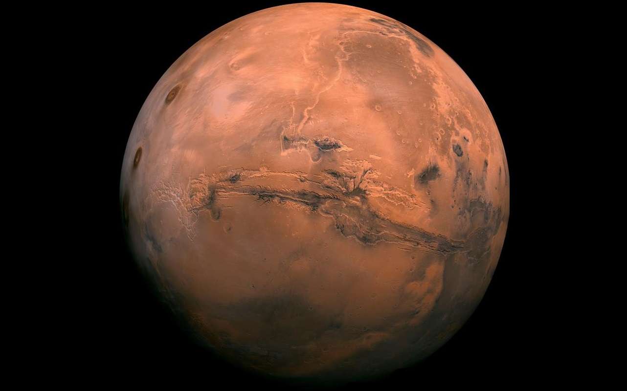 Fotografía sin fechar cedida por el Servicio Geológico de Estados Unidos (USGS), que muestra el planeta Marte. EFE