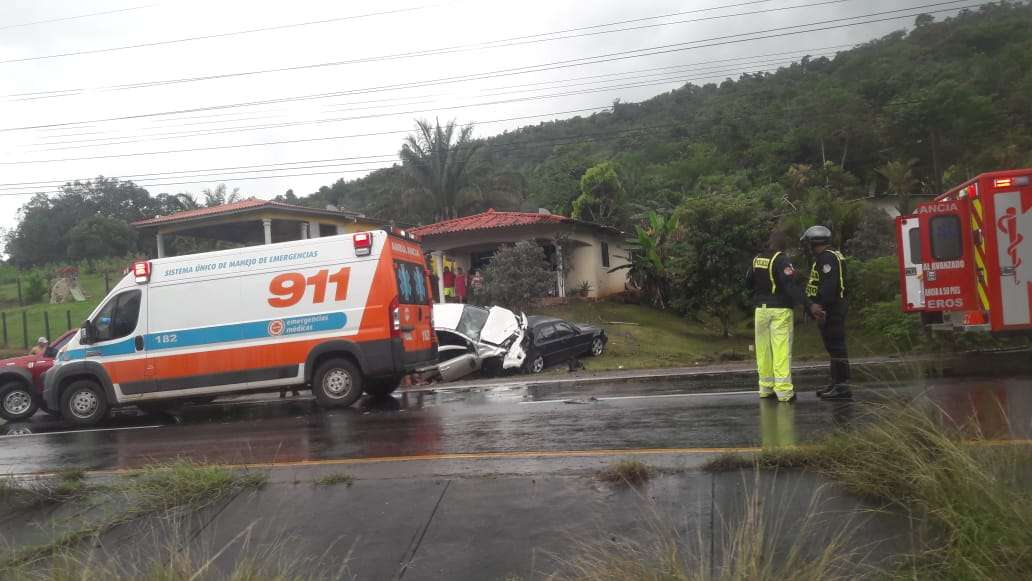 Los vehículos accidentados se dirigían desde la provincia de Panamá Oeste hacia la ciudad capital. Foto: TraficoCPanama