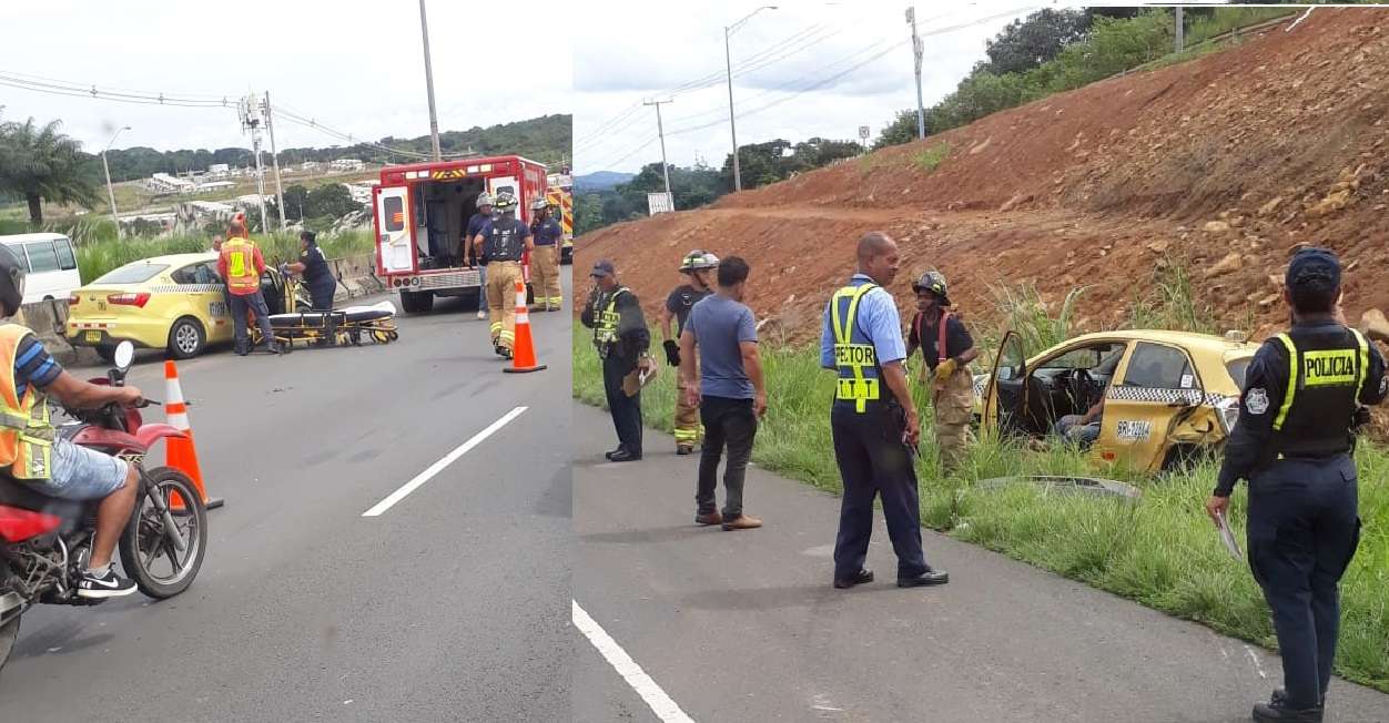 Vista general del accidente en ocurrido en la autopista Arraiján-La Chorrera. Foto: @TraficoCPanama