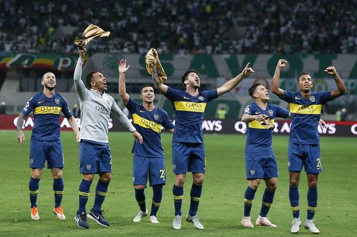 Los jugadores de Boca Juniors eliminaron al Palmeiras. /AP