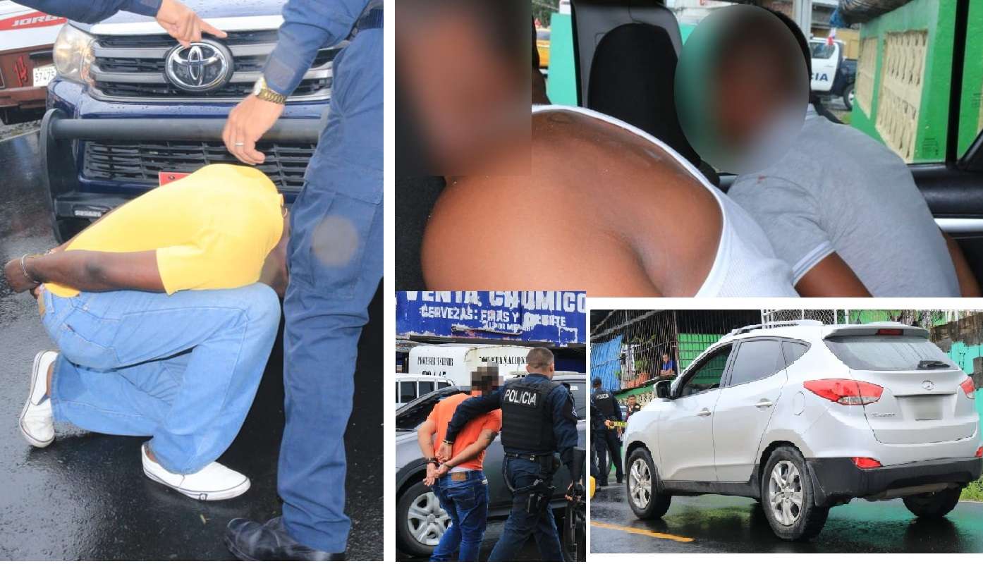 La Policía Nacional logró capturar a los 6 implicados y recuperar el dinero y las armas de fuego. Foto: Proteger y Servir