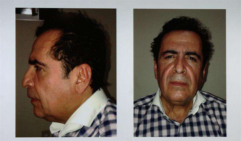 Reproducción fotográfica de un combo de imágenes presentadas por la Procuraduría General de la República, que muestran al capo Héctor Beltrán Leyva el miércoles 1 de octubre de 2014, en Ciudad de México (México). EFE