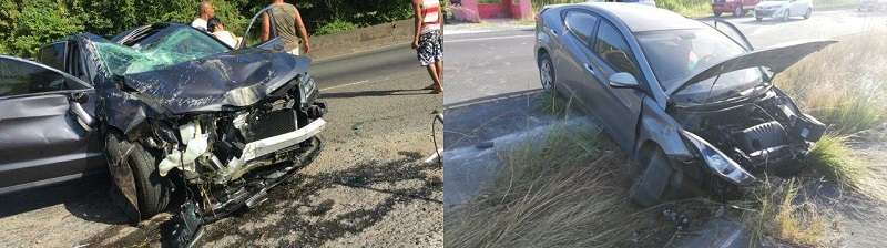 Accidentes de tránsito en Lomá Cova(izquierdo) y Antón (derecho)