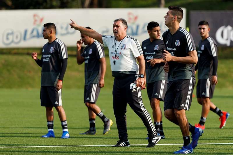 Gerardo Martino en el entreno de la selección mexicana./ Foto EFE