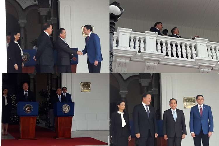 La reunión tardó más de dos horas, ambos presidentes hicieron un recorrido por el Palacio De Las Garzas. Fotos: Jean Carlos Díaz