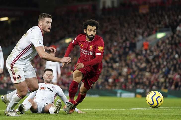 Mohamed Salah abrió el marcador a los cuatro minutos. Foto: AP