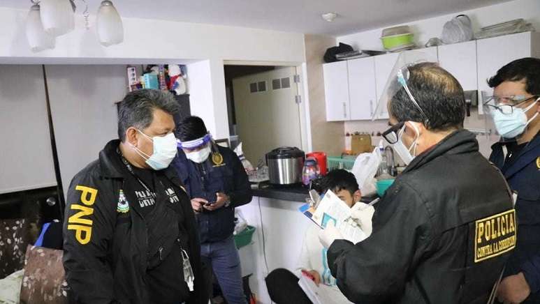Operativo policial en el Hospital Almenara.Foto: Ministerio del Interior de Perú