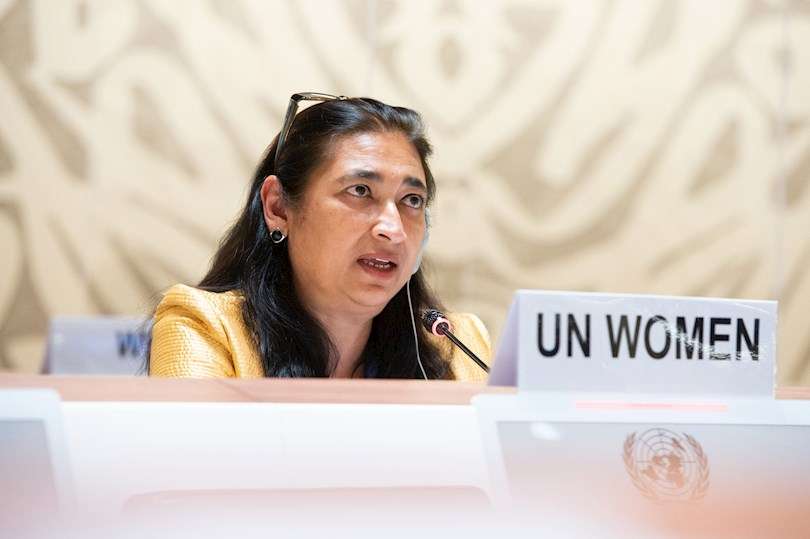 Fotografía cedida por la ONU donde aparece la vicedirectora ejecutiva de ONU-Mujeres, Anita Bhatia. EFE