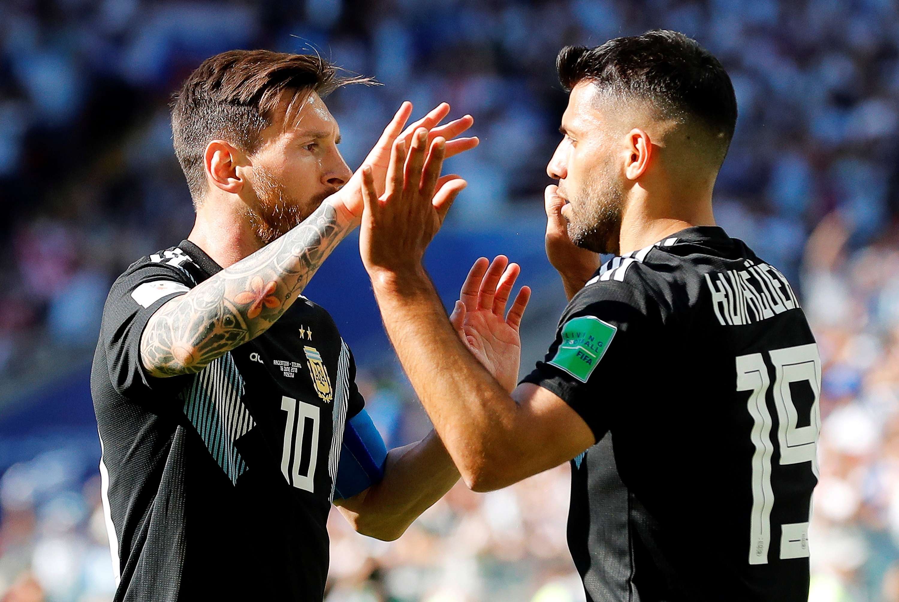 Sergio Agüero y Lionel Messi / Foto: EFE