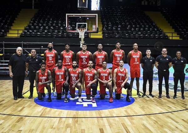 Selección de Baloncesto de Panamá que disputa la segunda ventana de las Eliminatorias con miras al Mundial de 2023. Foto: FIBA América