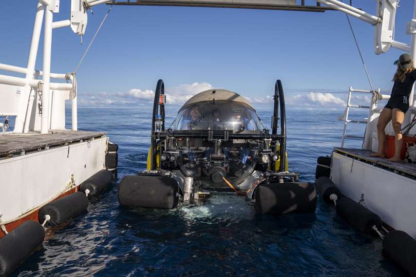 Un submarino ayuda en la exploración de una formación montañosa submarina que conecta a Panamá con Costa Rica, Ecuador y Colombia. Foto: STRI