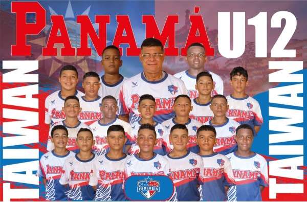 Integrantes de la Selección Sub-12 de Béisbol de Panamá. 
