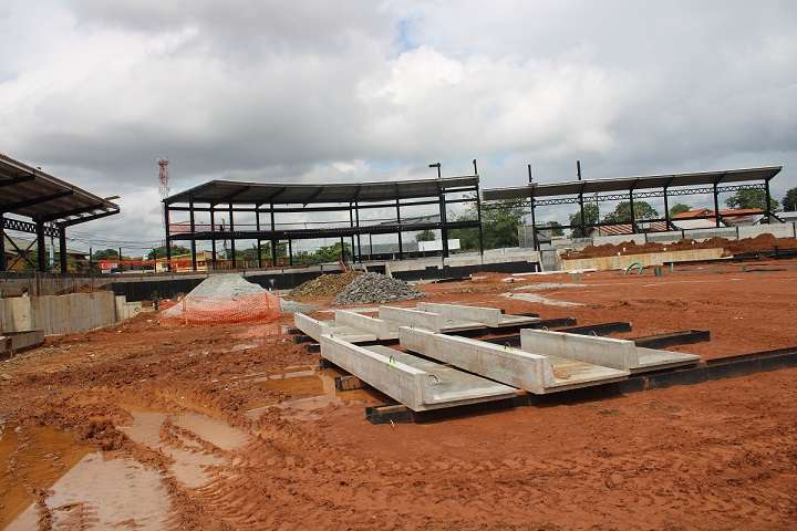 Estadio Justino “Gato Brujo” Salinas, en La Chorrera, en construcción.