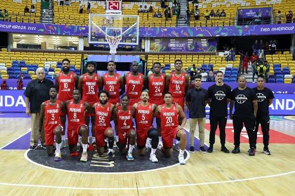 La Selección de Baloncesto de Panamá que participa en la Americup 2022. Foto: FIBA