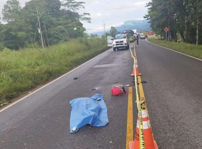 Camión atropelló y mató a panameña mientras caminaba por la orilla de la vía.