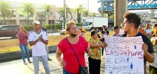 Protesta de la comunidad de Villa Esperanza, San Miguelito, por falta de agua.