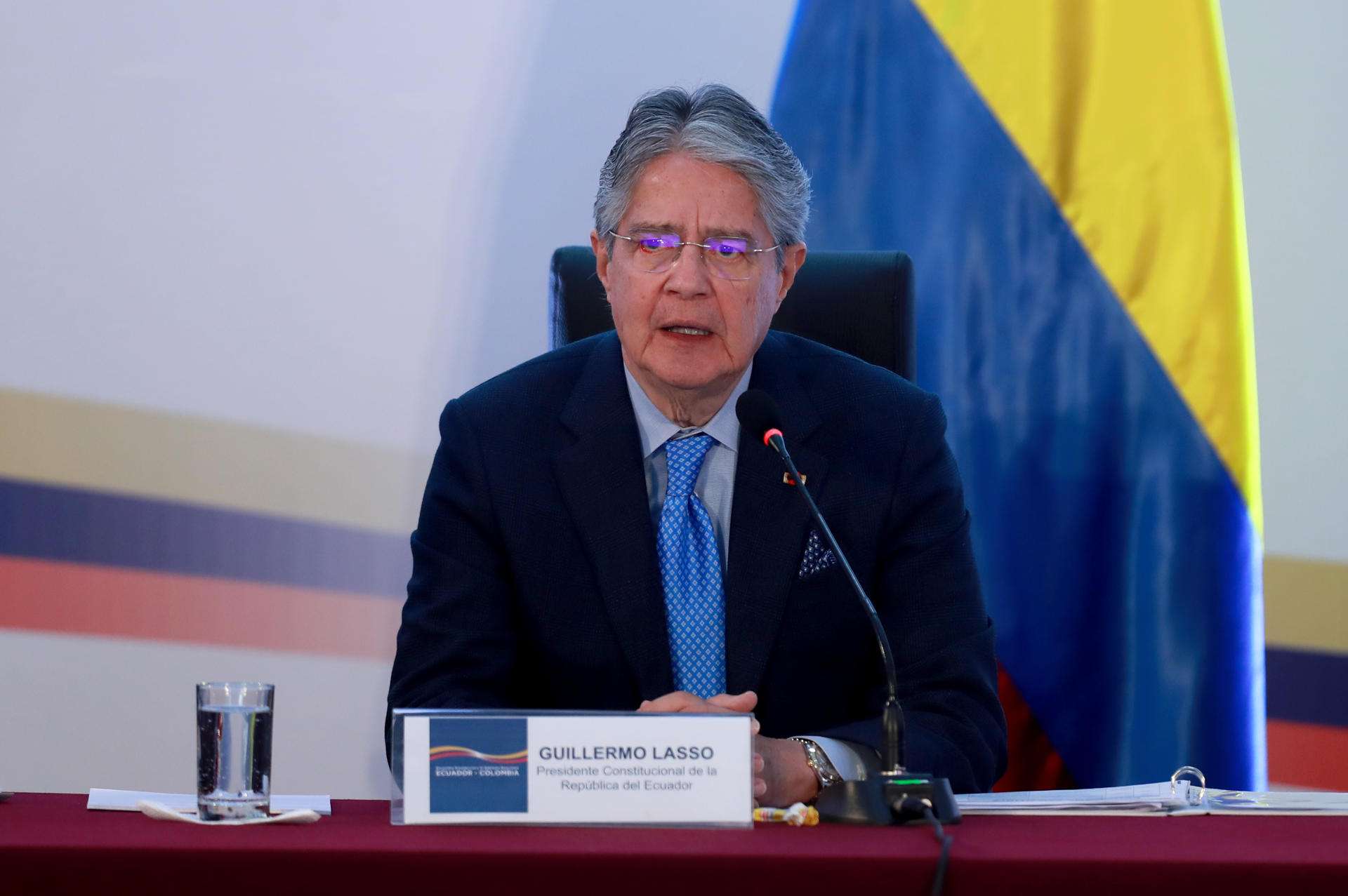 Presidente de Ecuador  Guillermo Lasso hizo el anuncio en cadena nacional
