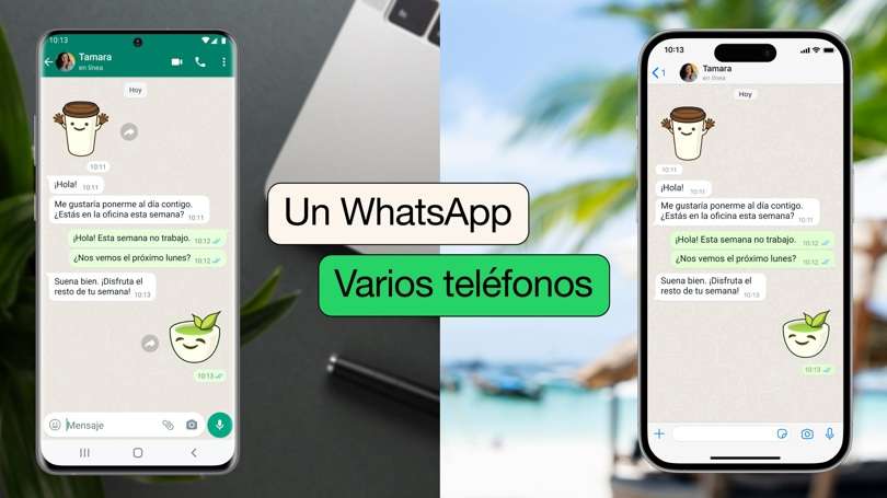 WhatsApp ha anunciado este martes una mejora en la función multidispositivo introduciendo la posibilidad de que un usuario pueda iniciar sesión con la misma cuenta en varios teléfonos móviles. EFE