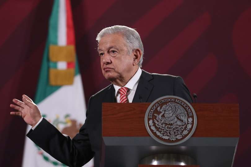 Presidente de México, Andrés Manuel López Obrador, durante su rueda de prensa matutina