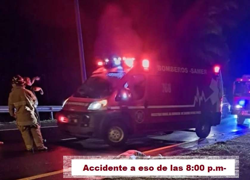 A la escena del hecho de tránsito llegó una ambulancia: Vía Luis Rene Abrego. 