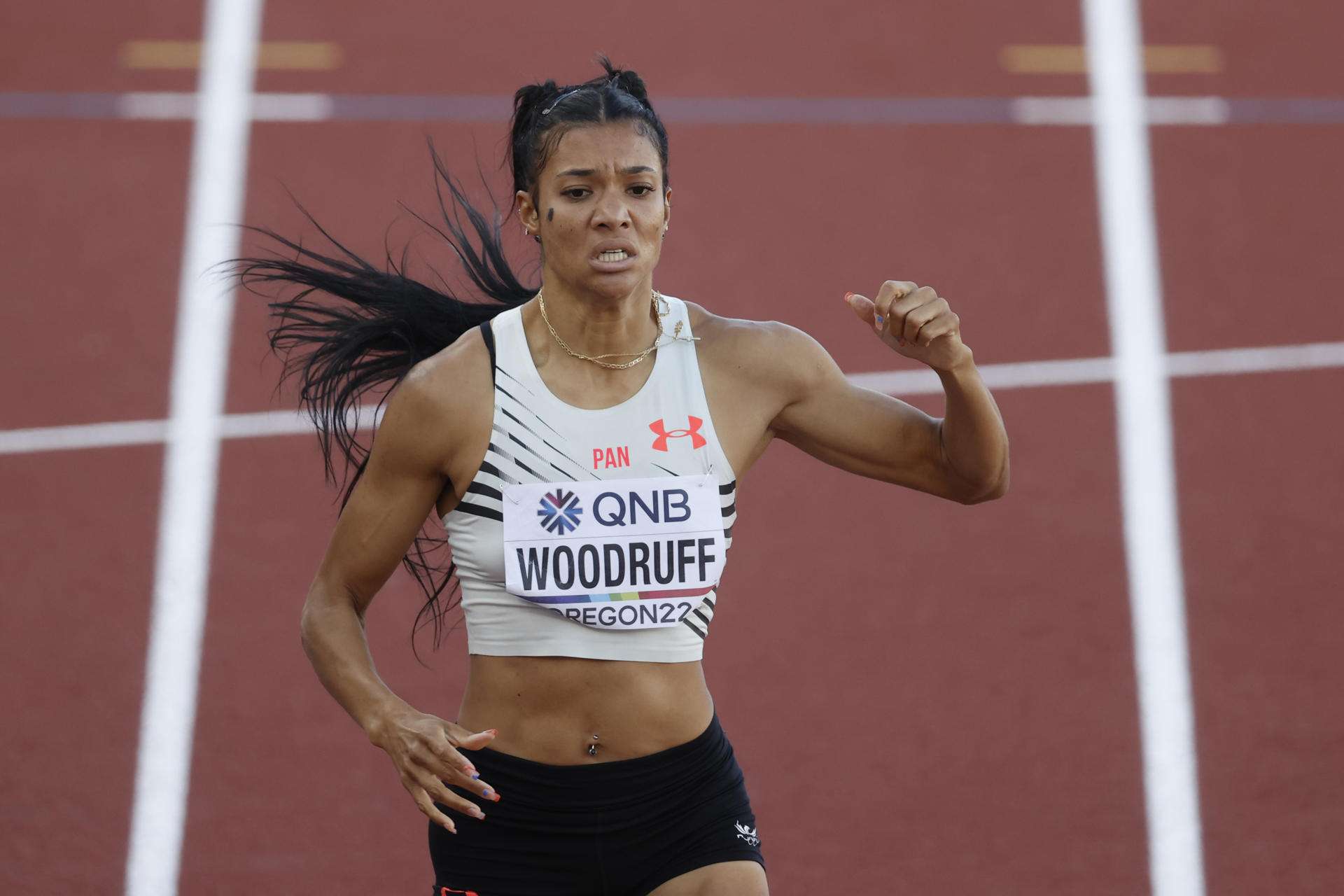 La atleta panameña Gianna Woodruff. EFE