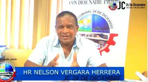 Nelson Vergara, representante de la 24 de Diciembre