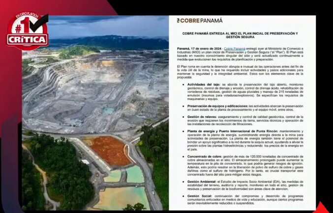 Plan integral presentado por Minera Panamá.