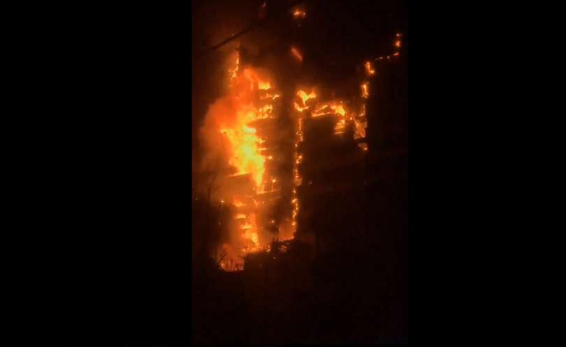 El incendio tuvo lugar en el ala este del Hospital Gandhi de Teherán.