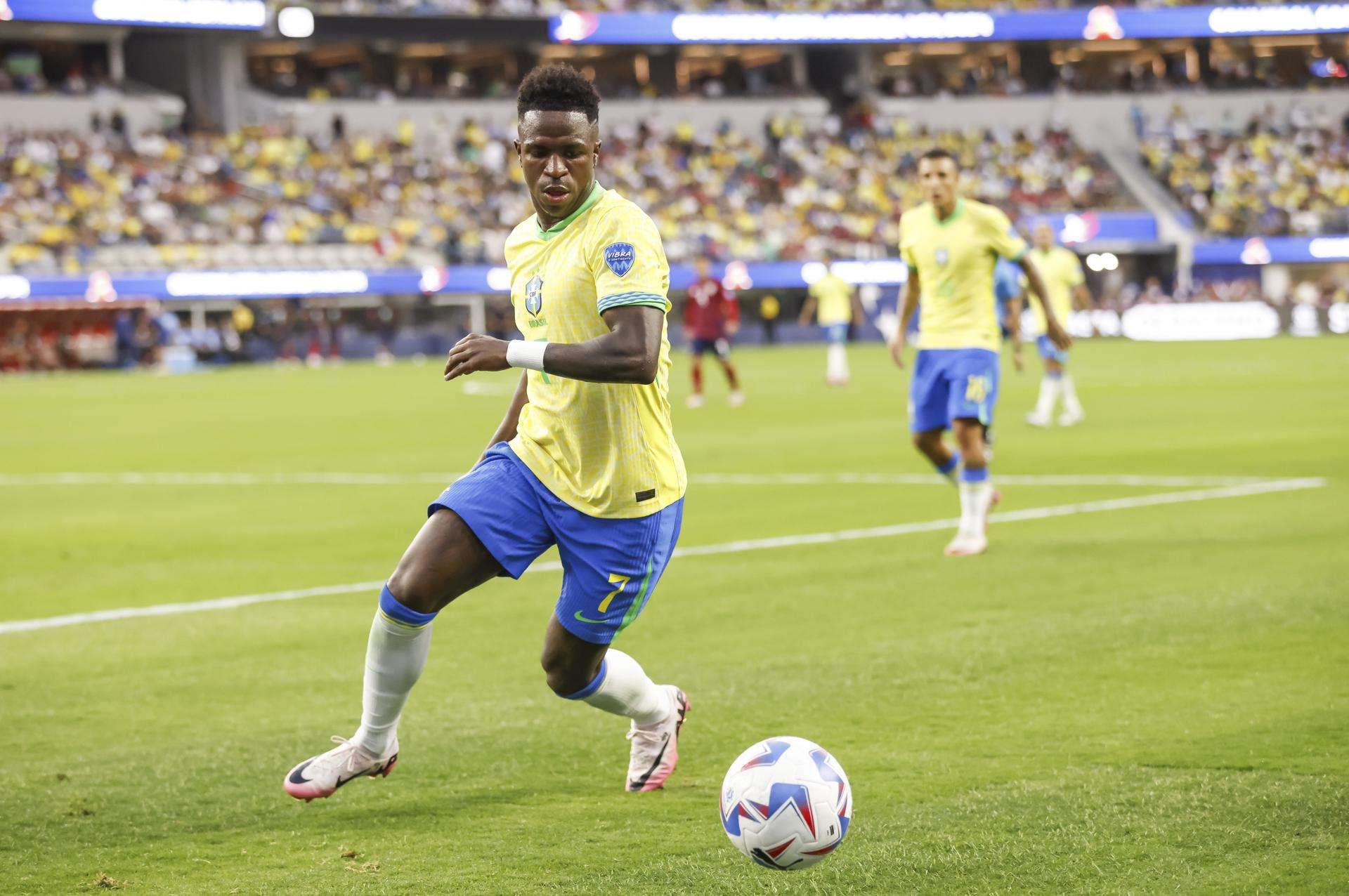 Vinicius Jr. quedó a deber con Brasil. /Foto: EFE
