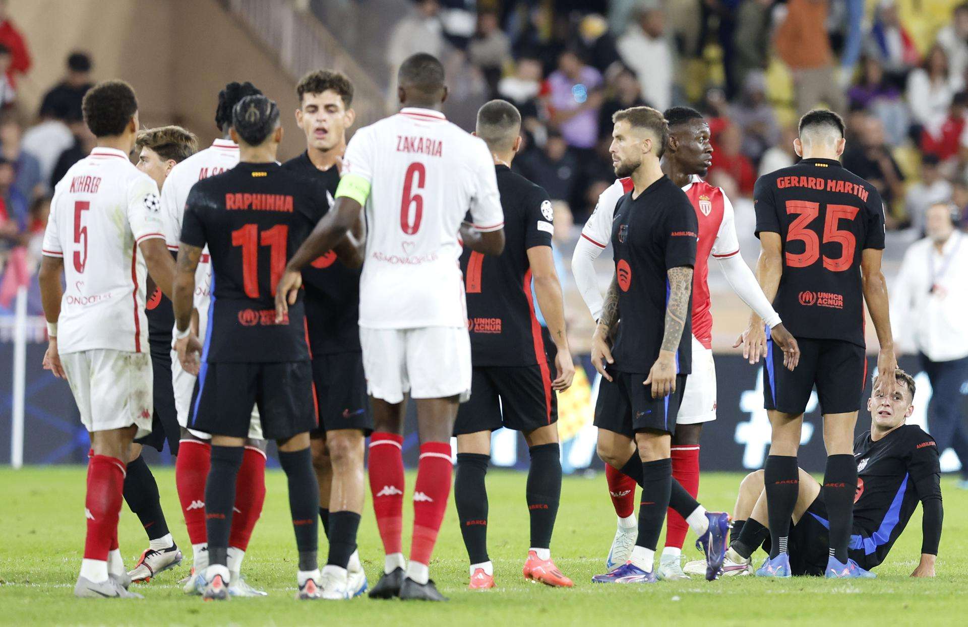 Partido de Liga de Campesones entre el Monaco y el Barcelona el pasado 19 de septiembre. EFE