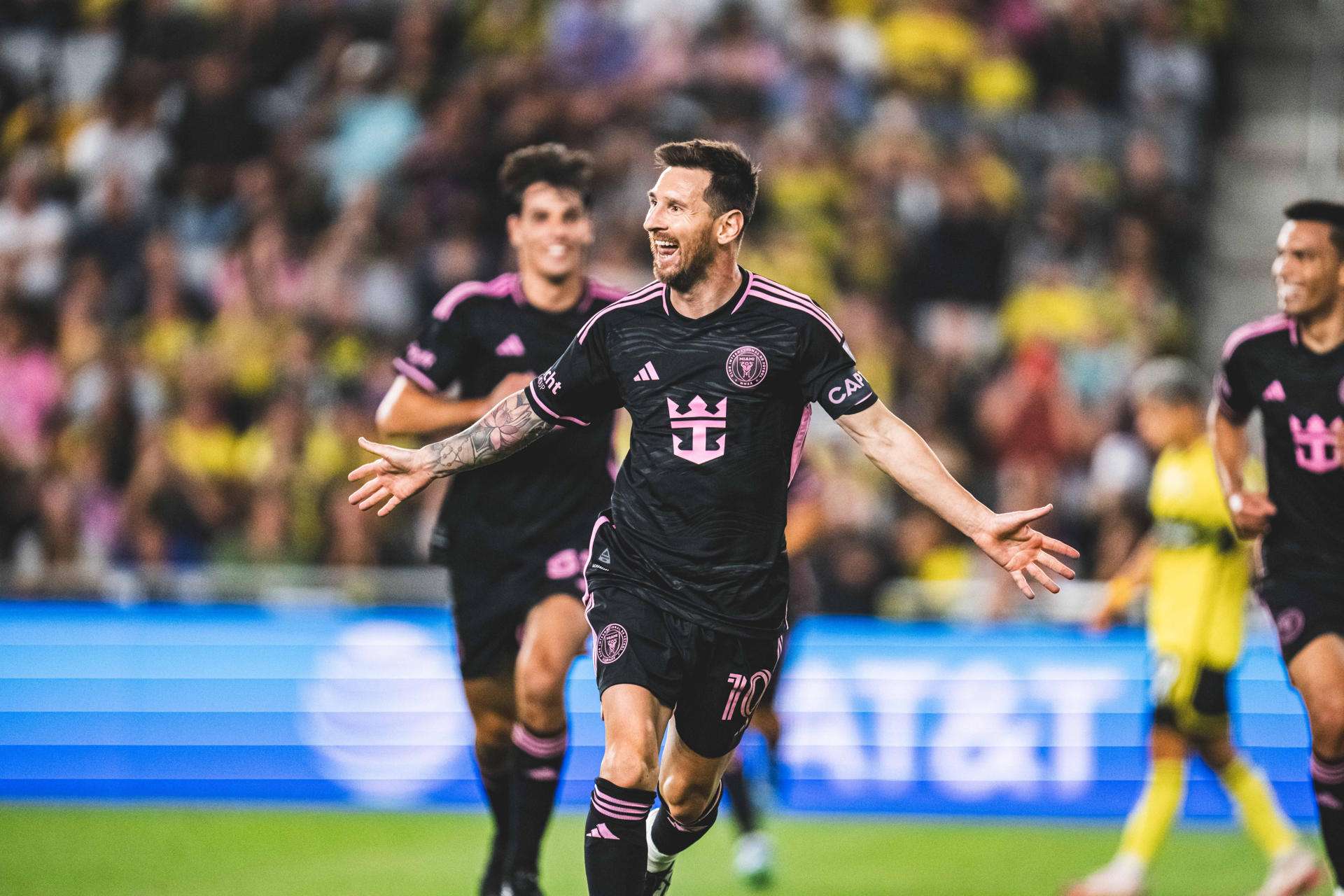 Lionel Messi en pleno festejo goleador. /Foto: EFE