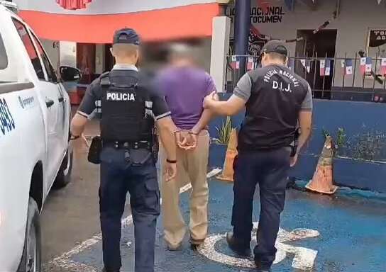 Detención del hombre en Tocumen.