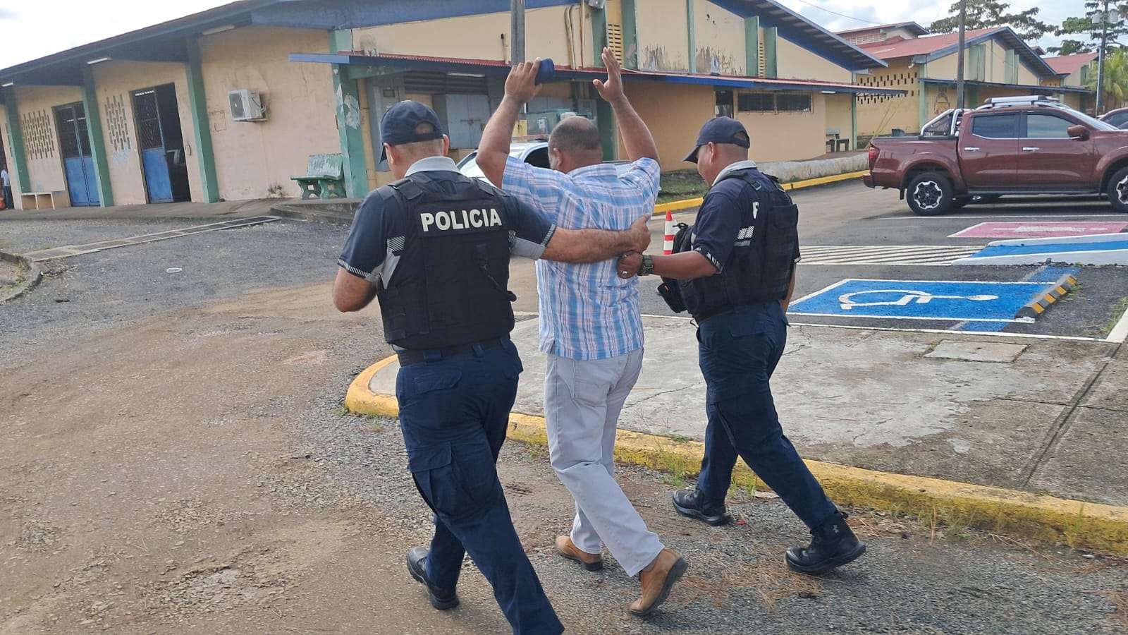 Arrestado ayer en Colón.