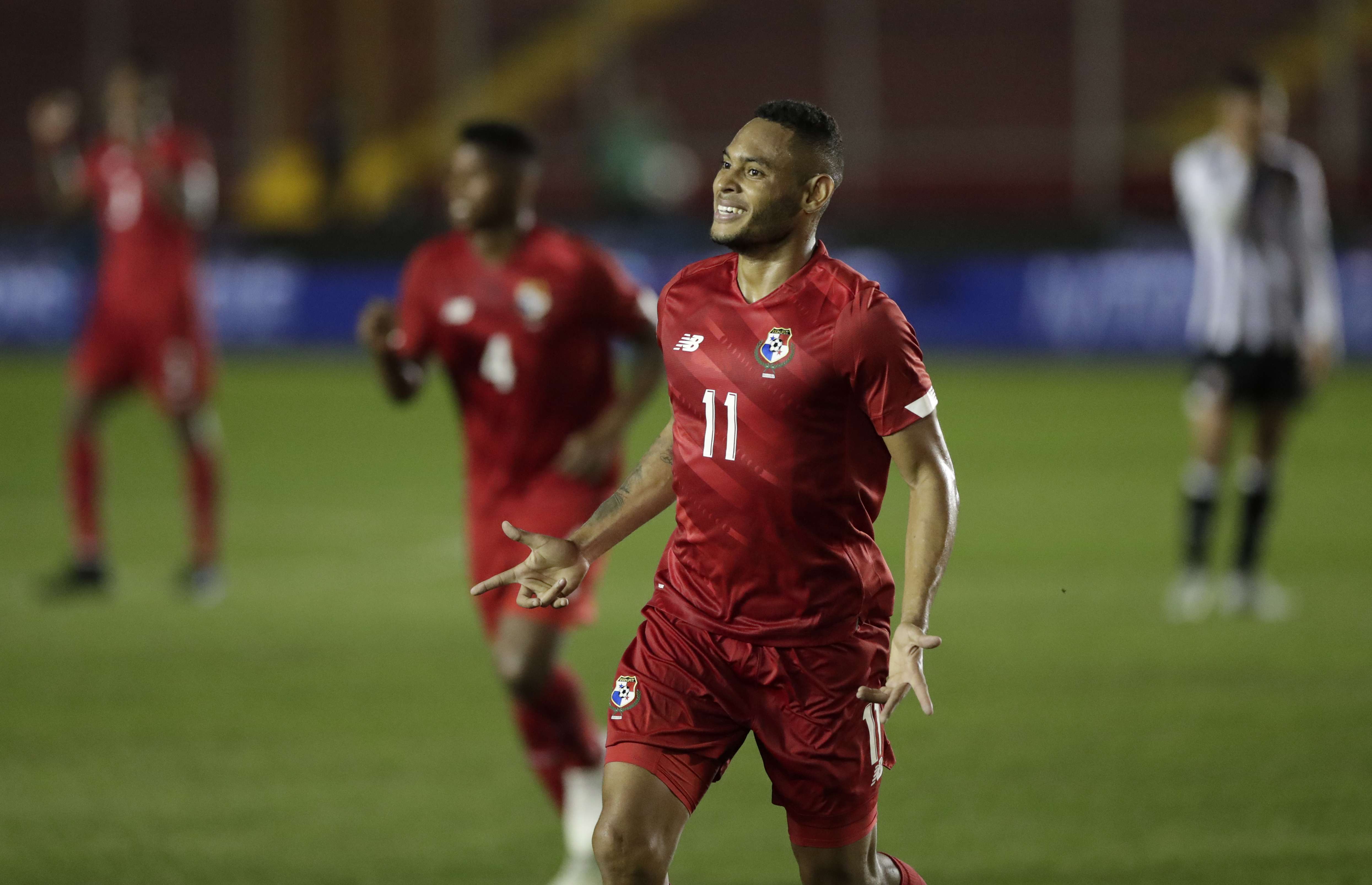 Ismael Díaz festeja su gol ante Costa Rica, hoy, / Foto: EFE