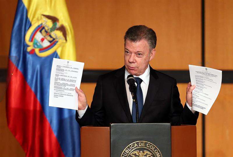 En la imagen un registro de Juan Manuel Santos, presidente de Colombia. EFEArchivo