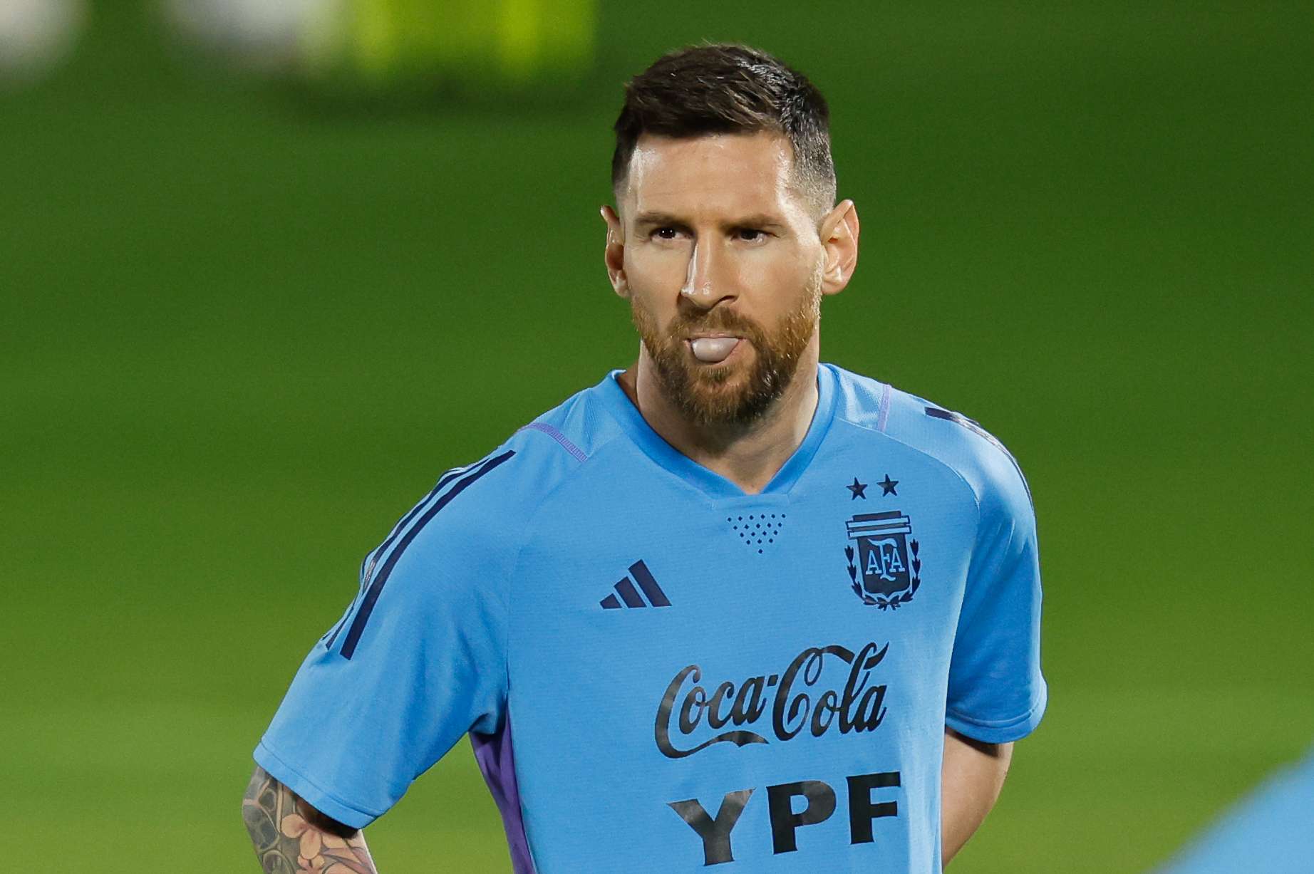 Lionel Messi durante los entrenamientos. /EFE