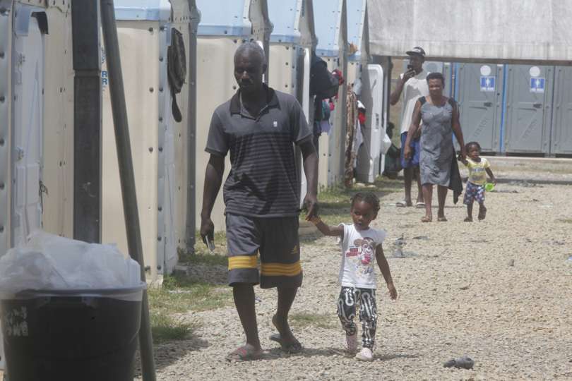 Migrantes captados en un campamento en Darién (Panamá). EFE/Archivo