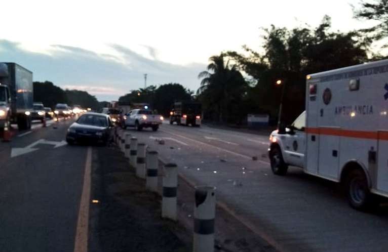 Vista general de la escena del accidente fatal en Veraguas.